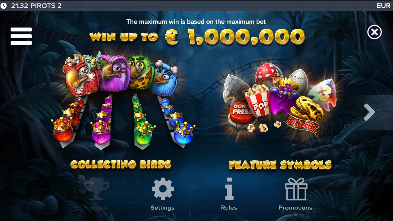 Pirots 2 Bonus Features Info